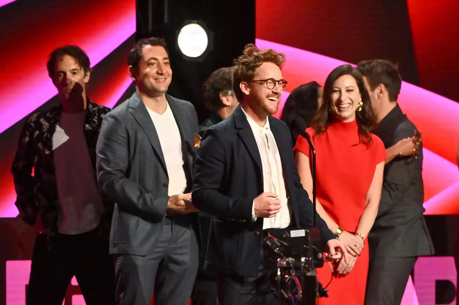 Michael Heimler, Clint Bentley and Ashley Schlaifer at the 2026 Film Independent Spirit Awards held at the Hollywood Palladium on February 15, 2026 in Los Angeles, California.