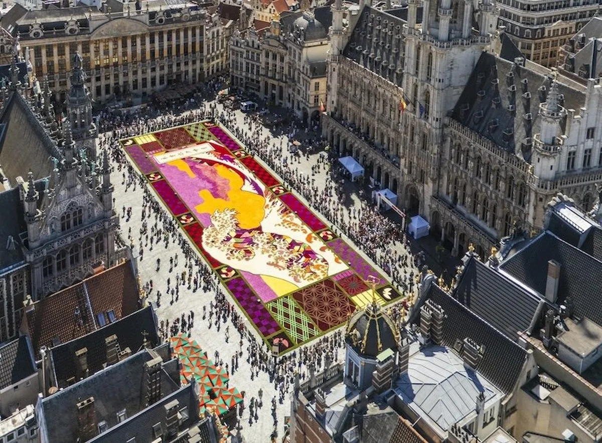 brussels rolls out hokusai’s great wave in 750,000 dahlias for flower carpet 2026 - 2