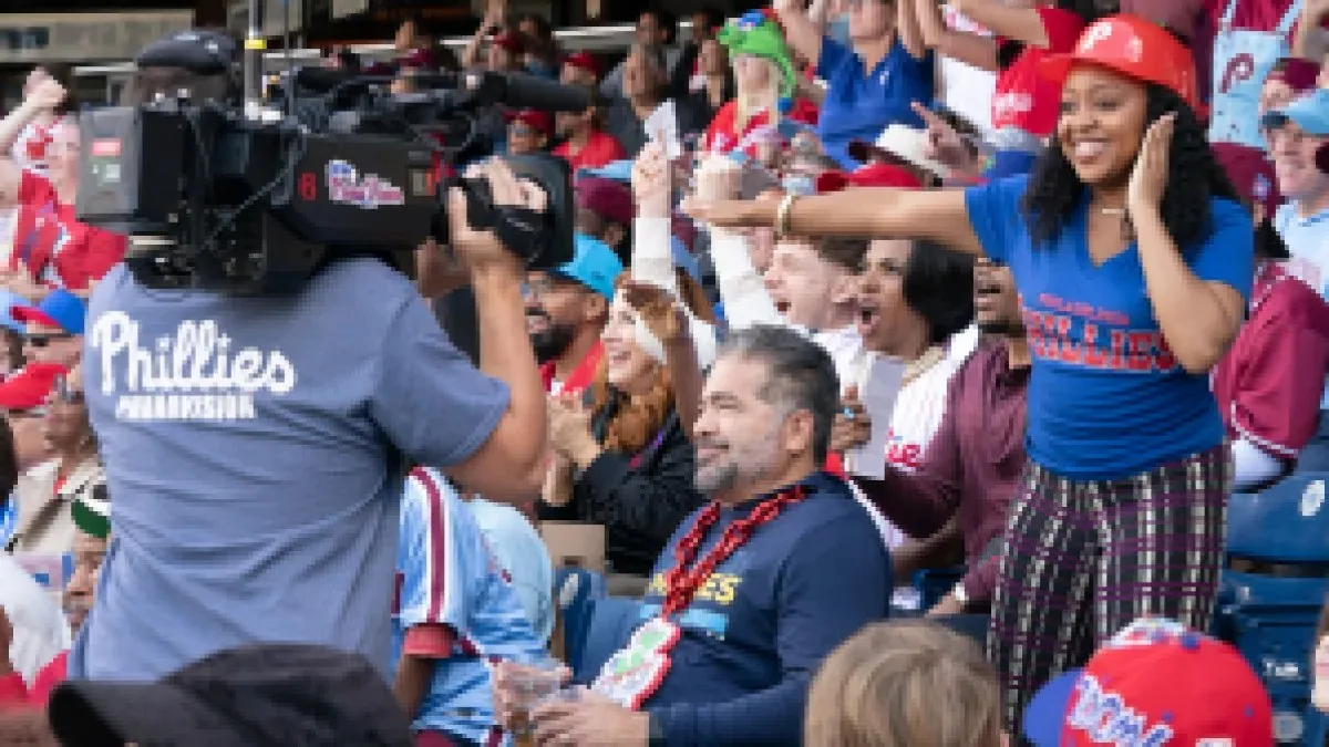 ABBOTT ELEMENTARY - “Ballgame” - The Abbott crew heads to the ballpark for Teachers’ Appreciation Night at the Philadelphia Phillies game. WEDNESDAY, OCT. 15 (8:30-9:02 p.m. EDT) on ABC. (Disney/Gilles Mingasson) 
MATTHEW LAW, LISA ANN WALTER, ALAN AYMIE, CHRIS PERFETTI, SHERYL LEE RALPH, QUINTA BRUNSON