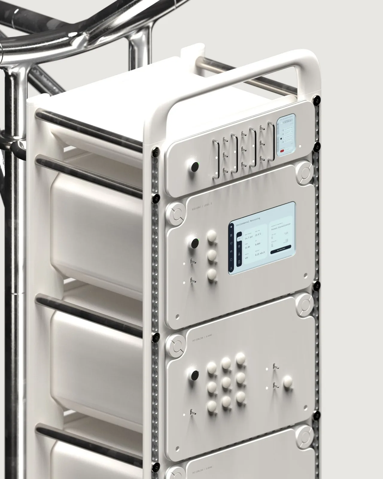 Equipment racks are designed to be modular for easy replacement and upgrades