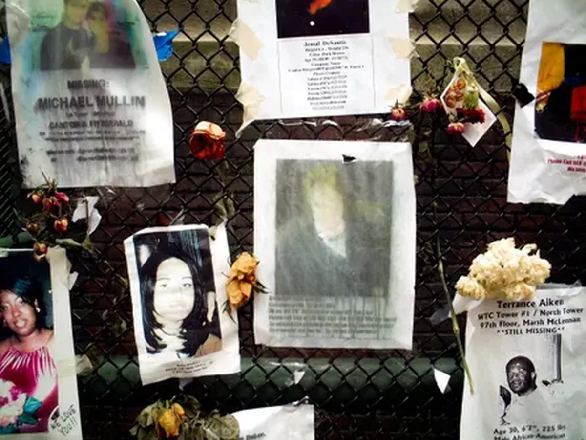 An installation image from Countenance: The 9/11 Missing Posters