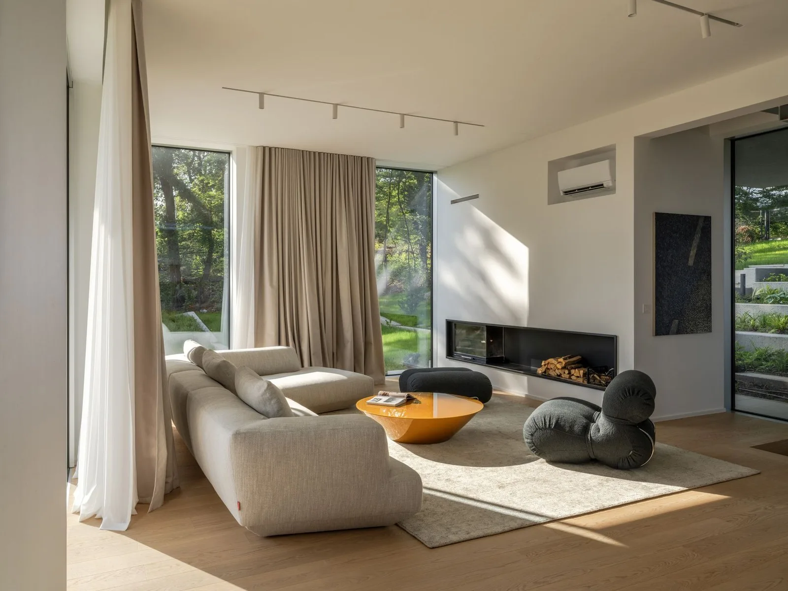 The main living areas on the ground floor