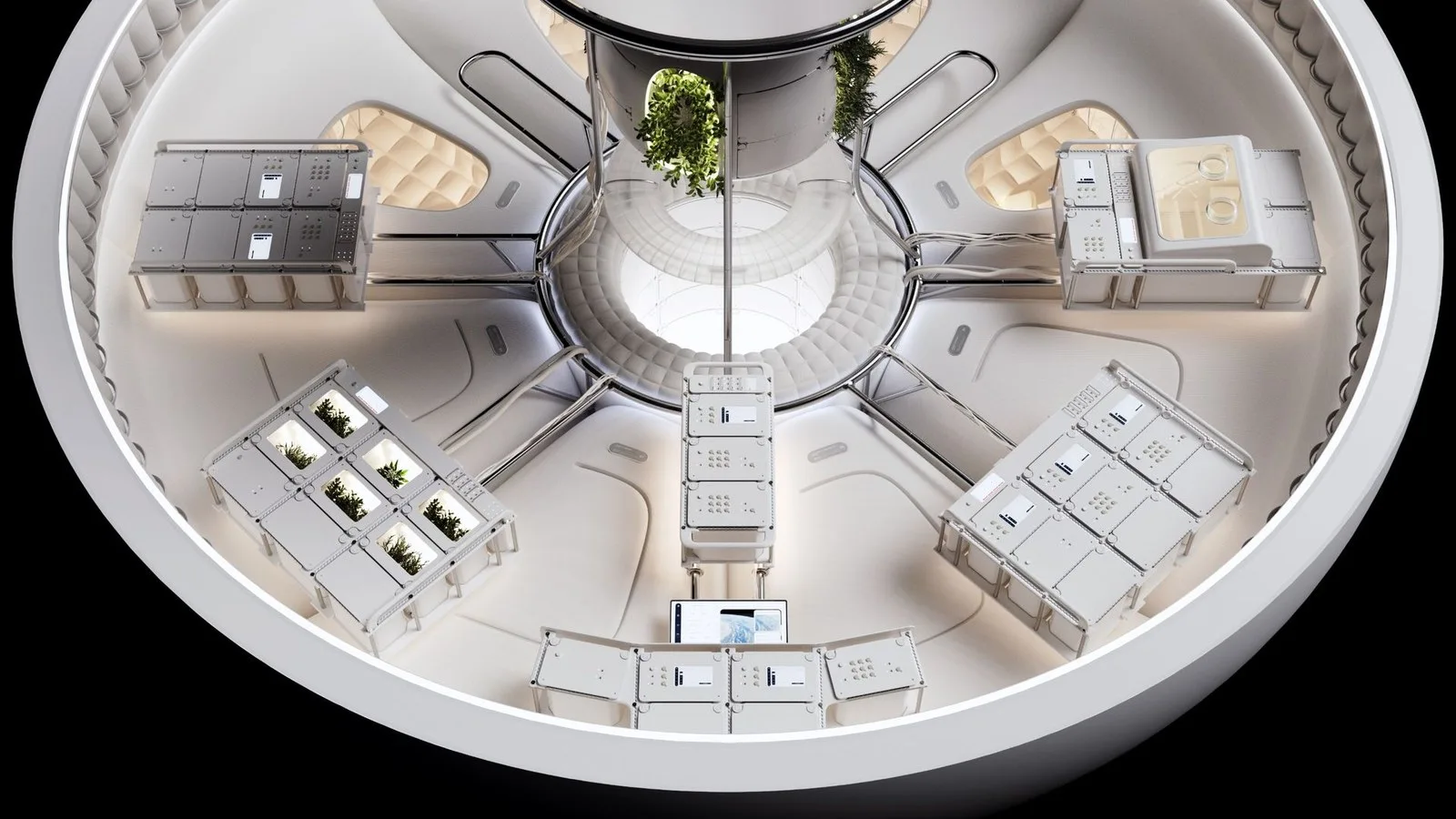 Detail cutaway showing the modular elements