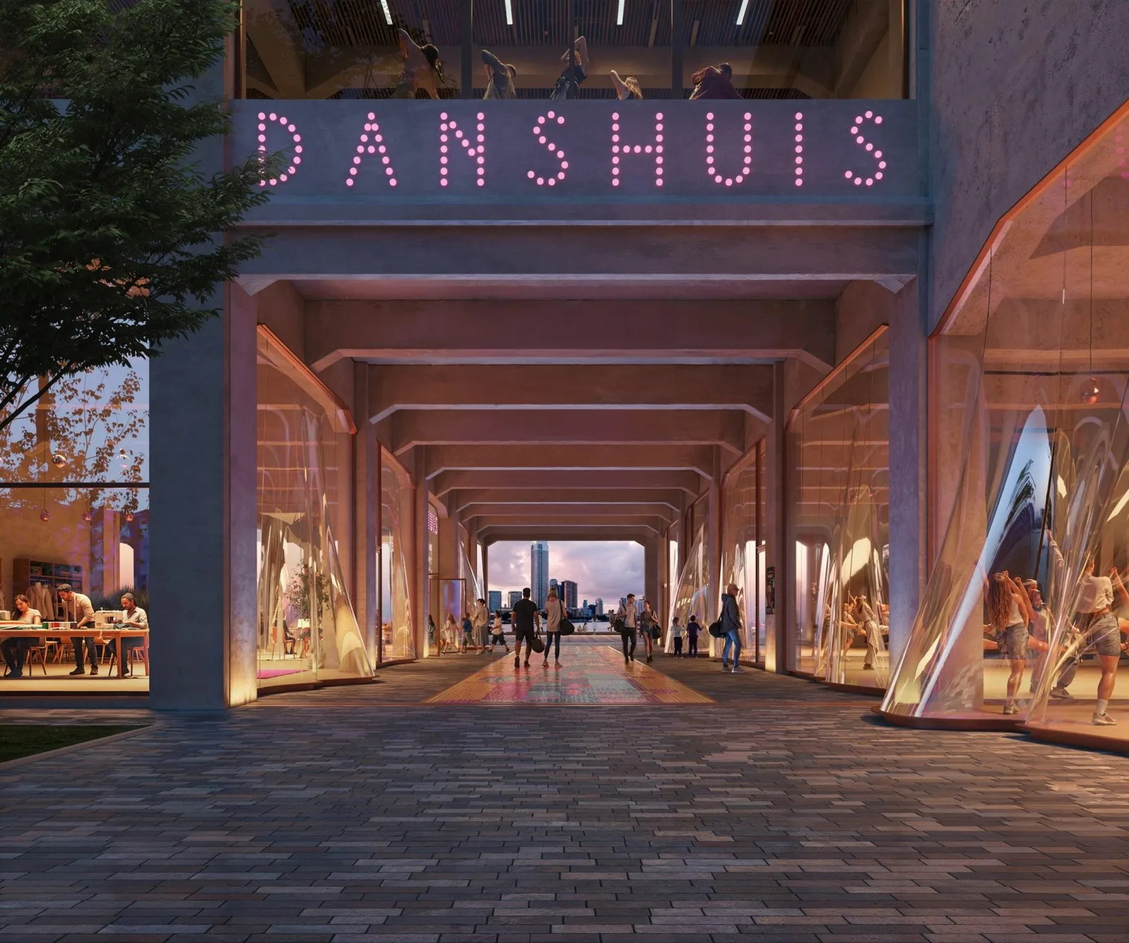 Rotterdam’daki Danshuis’e MAD imzalı, dalgalı cam detaylı yeni bir tasarım eklendi