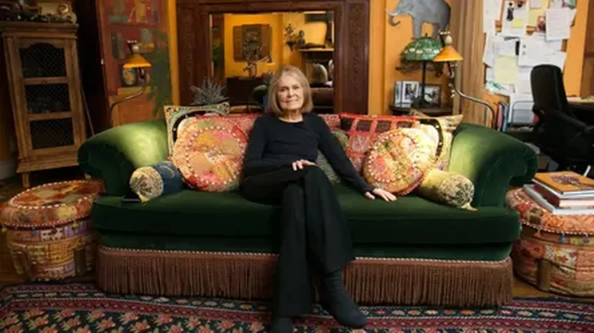 Gloria Steinem at home