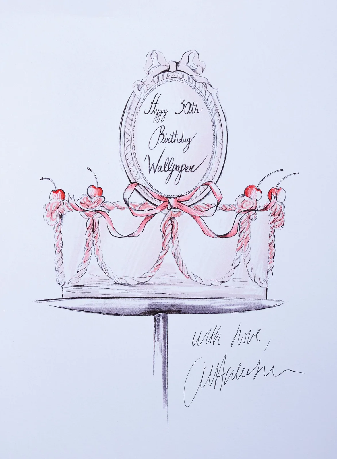 Jonathan Anderson / Dior 30th birthday cake for Wallpaper