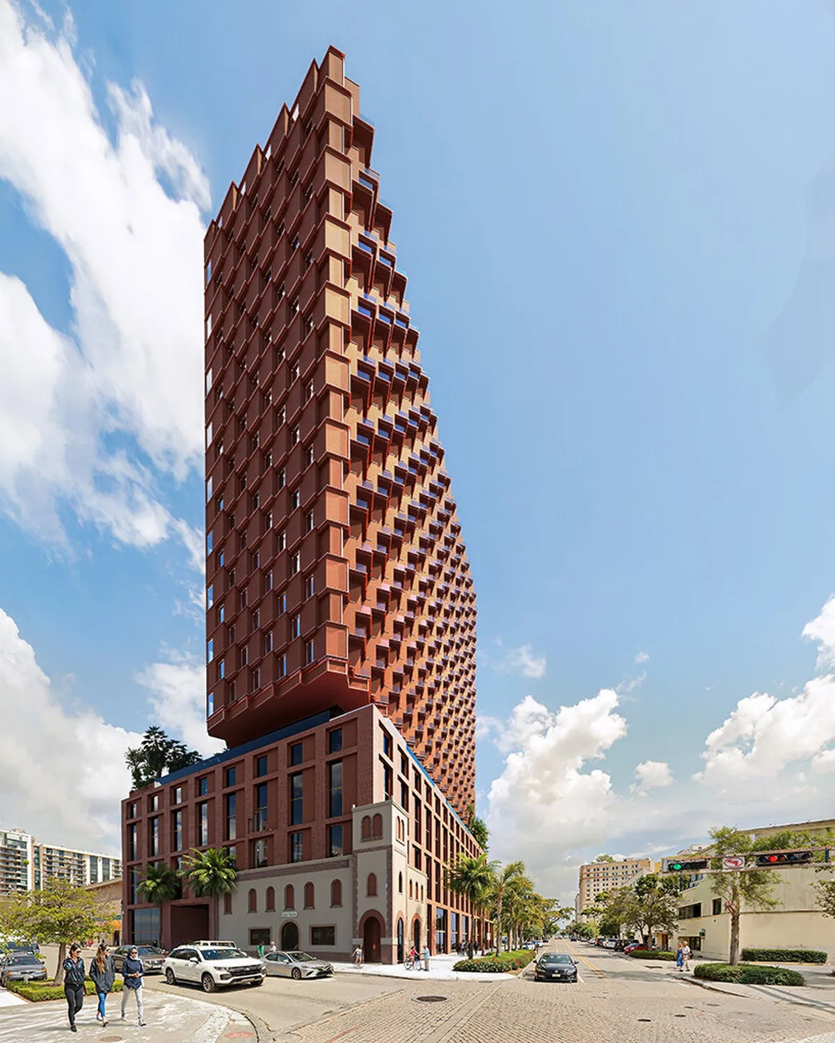 every apartment gets an atlantic view in carlo ratti’s zig-zag west palm beach tower