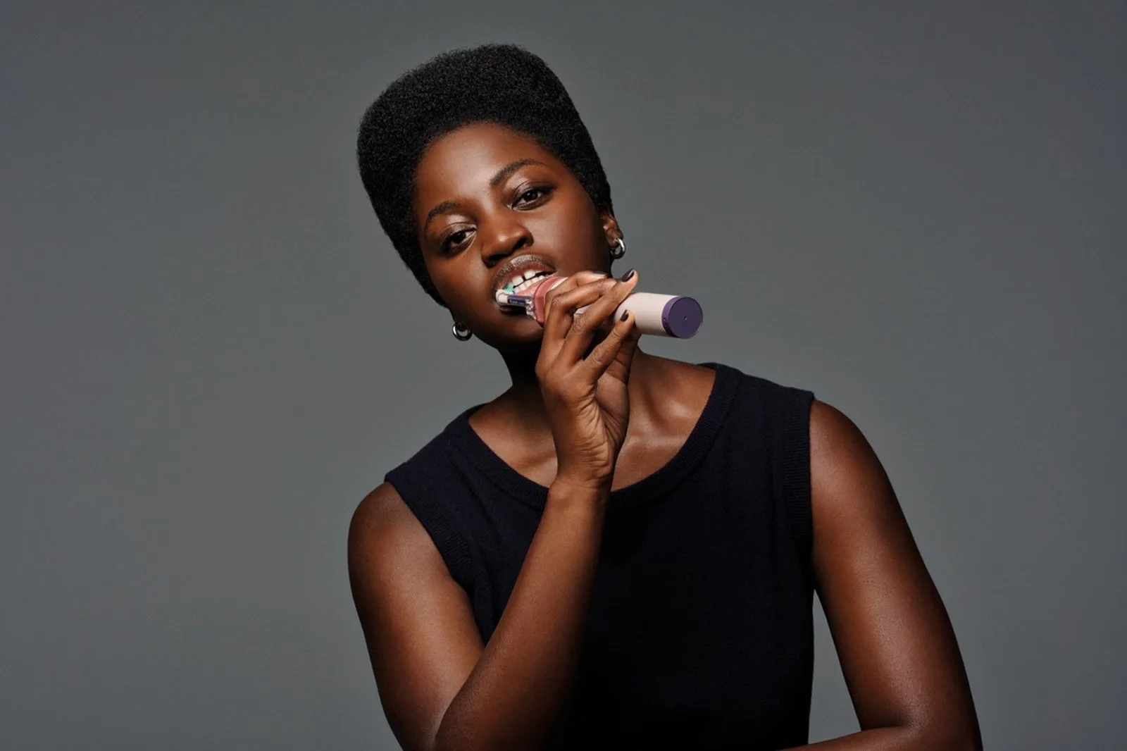 The new Dyson CameraJet Toothbrush in use