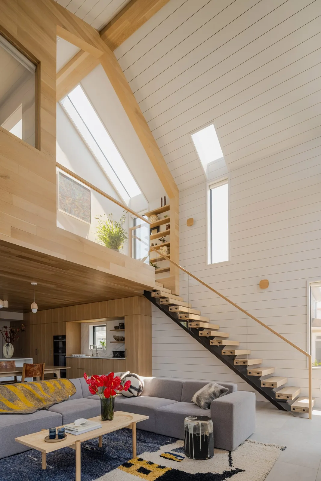 A home's upper storey that is designed to resemble a "house within a house"