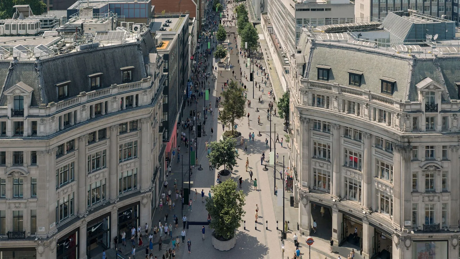 Doğu stüdyo Oxford Caddesi’nin yayalaştırılmasına güncellenmiş görseller sundu