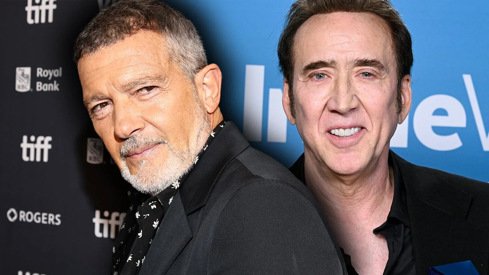 (SOL) ANTONIO BANDERAS VE (SAĞ) NICOLAS CAGE. GÖRÜNTÜ ATIFI: (BANDERAS) JEREMY CHAN/GETTY IMAGES, (CAGE) GILBERT FLORES/INDIEWIRE VIA GETTY IMAGES.